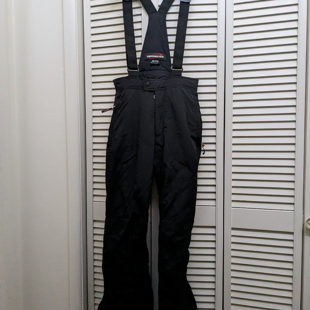 Obermeyer Men's Soft-Shell Insulated Suspender Ski Pants Bib - Black